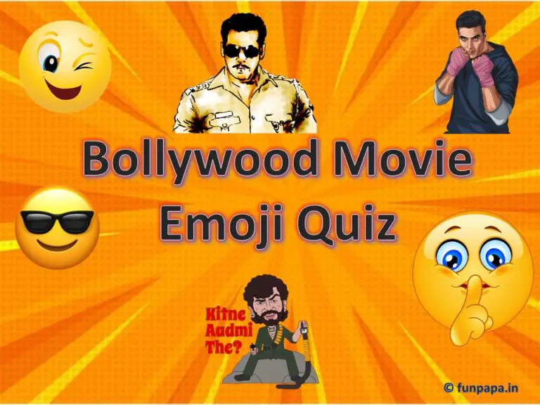 Bollywood Movie Emoji Quiz With Answers